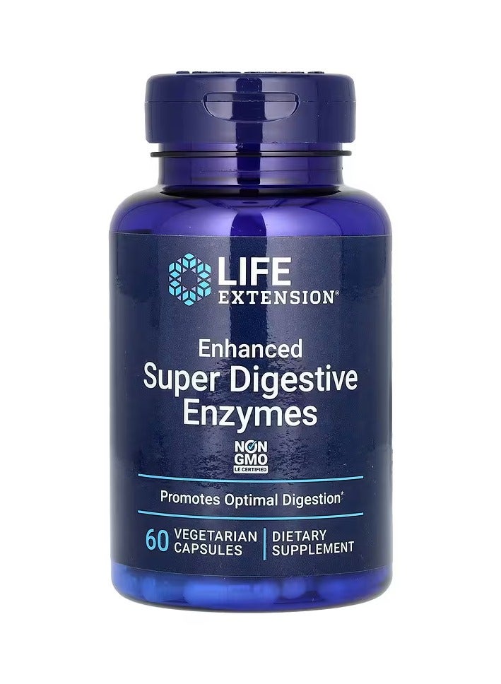 Life Extension Enhanced Super Digestive Enzymes 60 Vegetarian Capsules - Image 1
