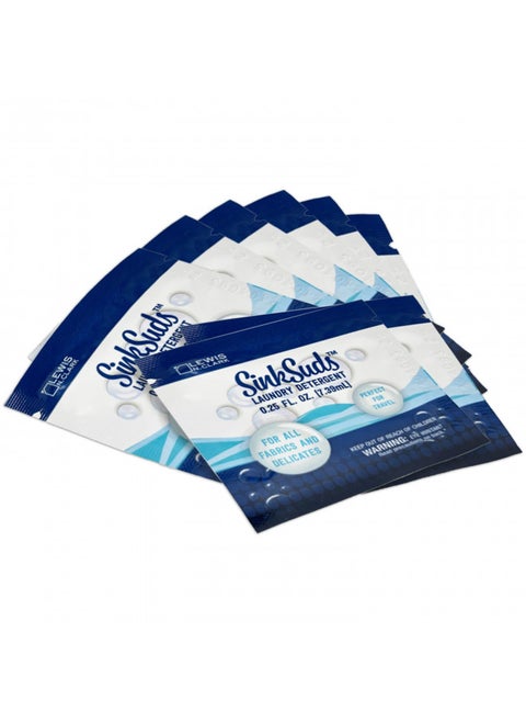 SinkSuds Laundry Detergent | Travel Size Liquid Soap | TSA Compliant | Safe For All Fabrics | 8 Packets