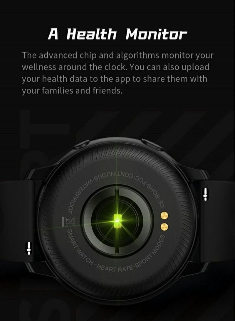 NIBEMINENT 1.28 Inch Bluetooth Smart Watch Black - Image 2