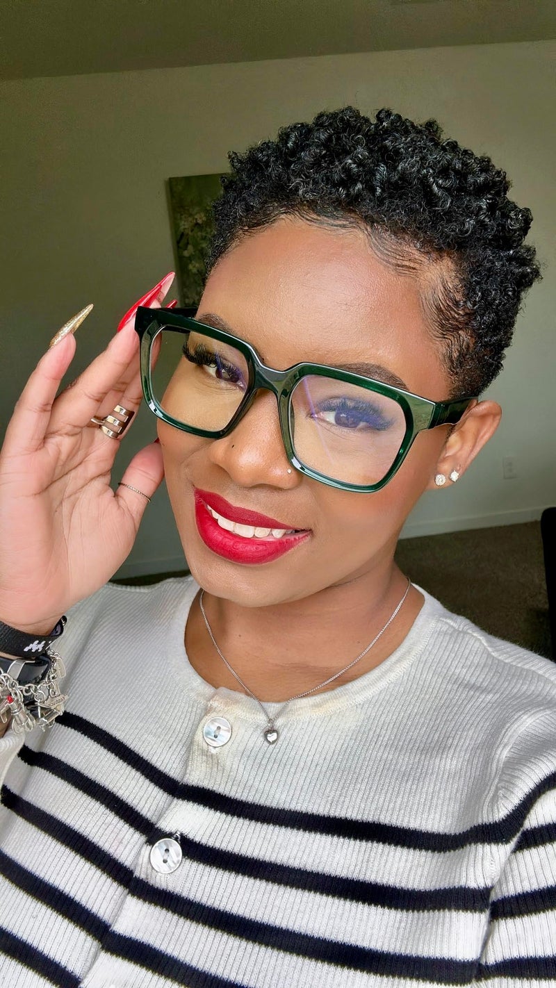 VISOONE Rectangle TR90 Blue Light Blocking Glasses Computer Eyewear with Preppy Look for Women and Men Cougar - Image 3
