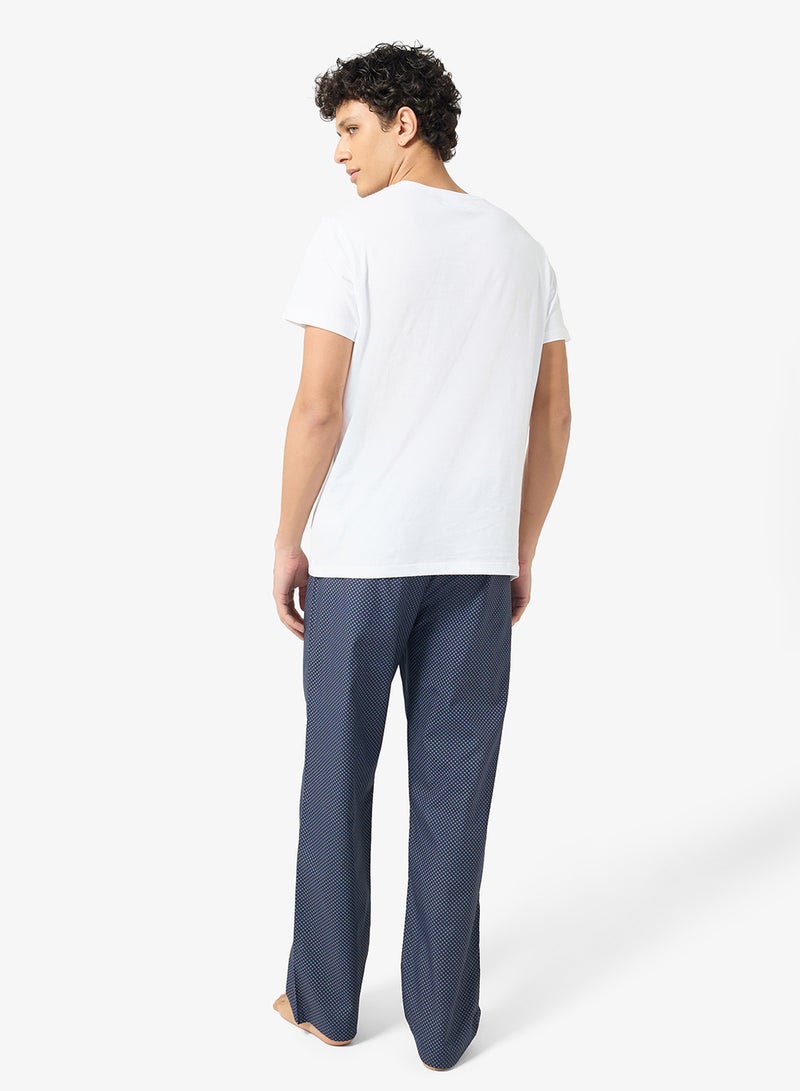 Hackett Crew Neck T-Shirt And Pajama Set - Image 2
