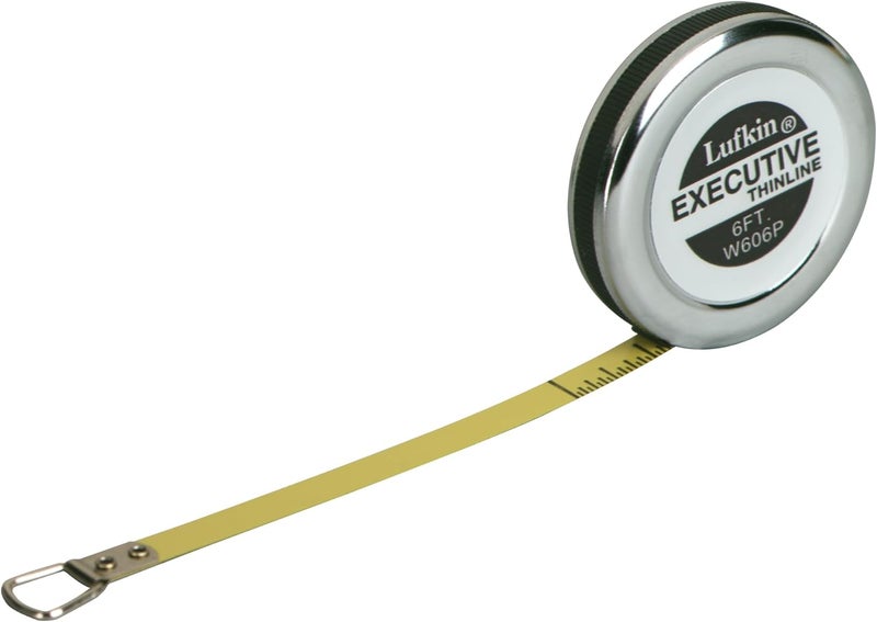 Lufkin W606PM Executive Diameter Pocket Tape Measure - 2M x 6MM with Chrome Case - Image 2