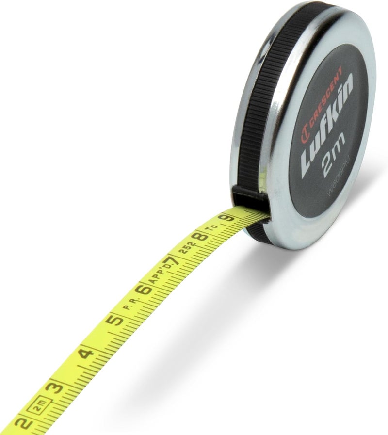 Lufkin W606PM Executive Diameter Pocket Tape Measure - 2M x 6MM with Chrome Case - Image 3