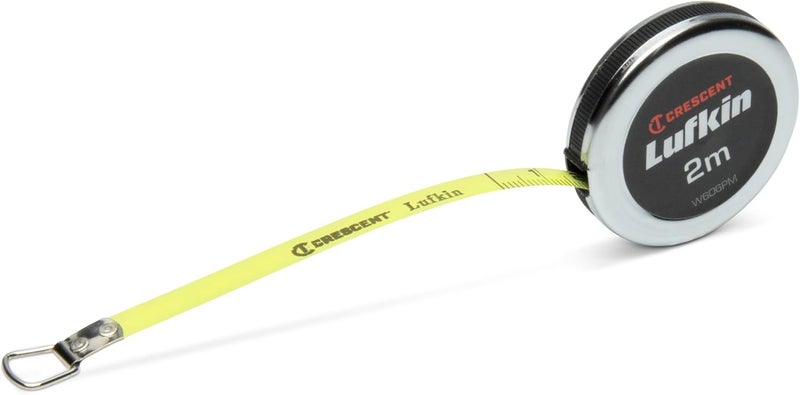 Lufkin W606PM Executive Diameter Pocket Tape Measure - 2M x 6MM with Chrome Case - Image 1