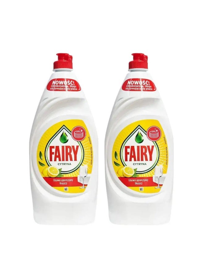 Fairy Lemon Dishwashing Liquid Soap 2x800ML