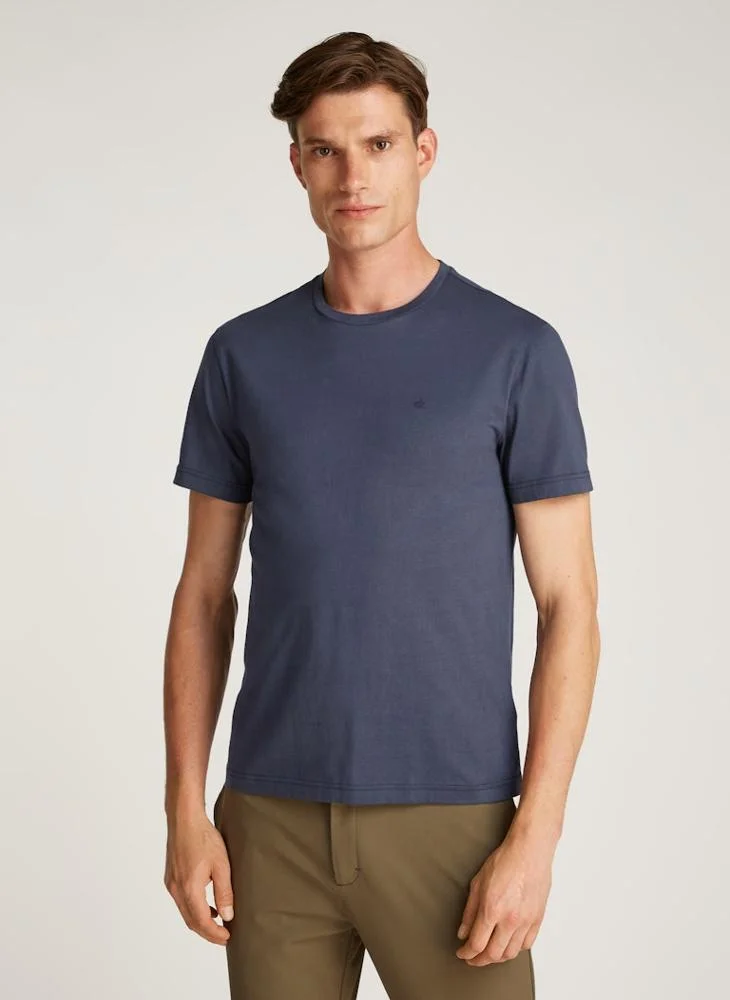 CALVIN KLEIN Cotton Knitted Crew Neck T-Shirt