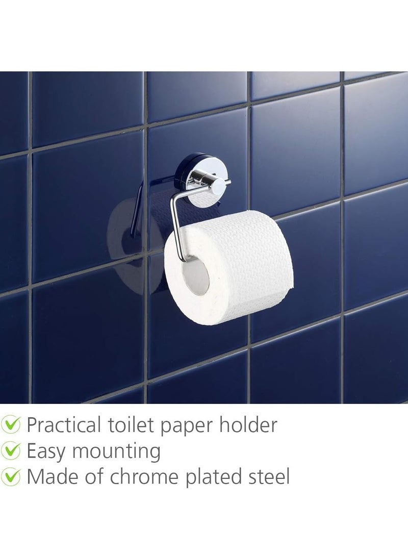 Wenko - WENKO Milazzo Vacuum-loc Toilet-paper Holder - Fixing Without Drilling Steel, Chrome - Image 1