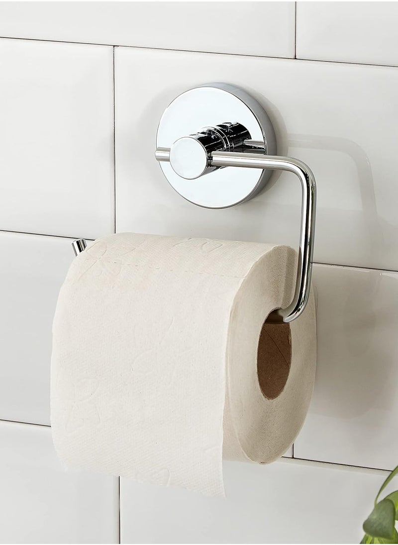 Wenko - WENKO Milazzo Vacuum-loc Toilet-paper Holder - Fixing Without Drilling Steel, Chrome - Image 1