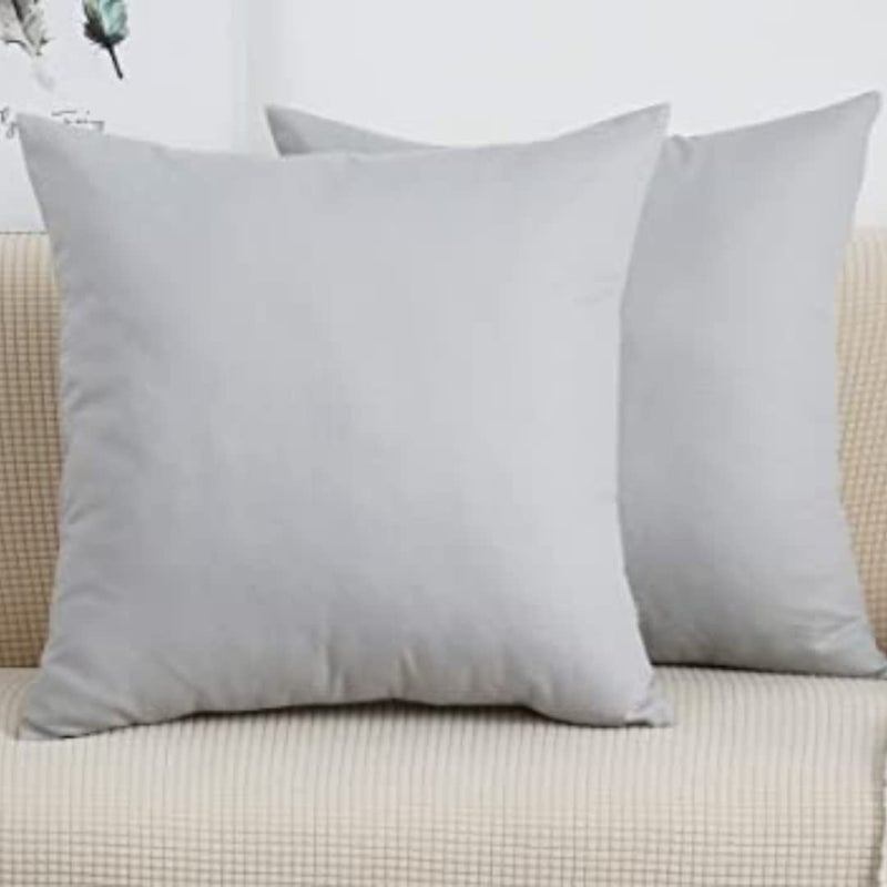 SEM B GRA 100 Water Resistant Pillow Protector Terry Cotton Zippered Closure Complete Protection Against Water Spills Dust Mites Bedbugs and Allergens Pack of 2 16x24 Gray - Image 1