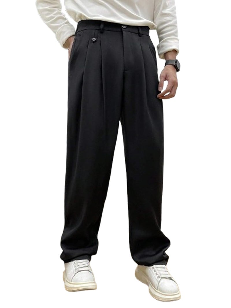 Lymio Trouser for Men | Regular Fit Casual Trouser (Trouser-35-Black-L) - Image 1
