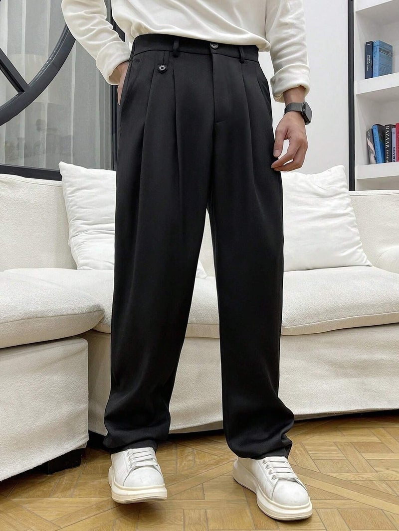 Lymio Trouser for Men | Regular Fit Casual Trouser (Trouser-35-Black-L) - Image 3