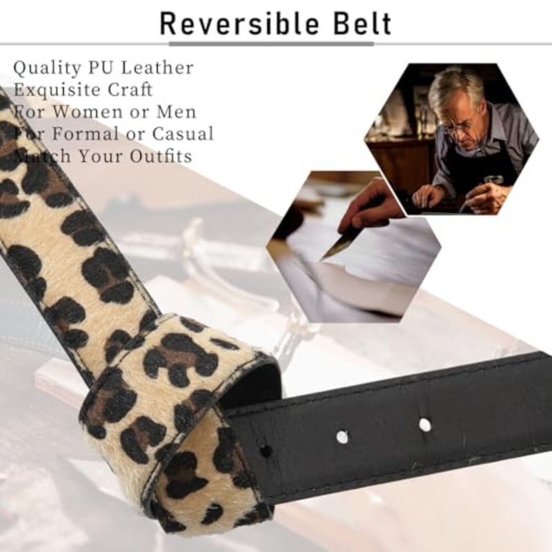 AWAYTR Reversible Leather Belt for Women - Two Color-in-One Belt for Jeans Dress Women Men Belt with Rotated Buckle - Image 5