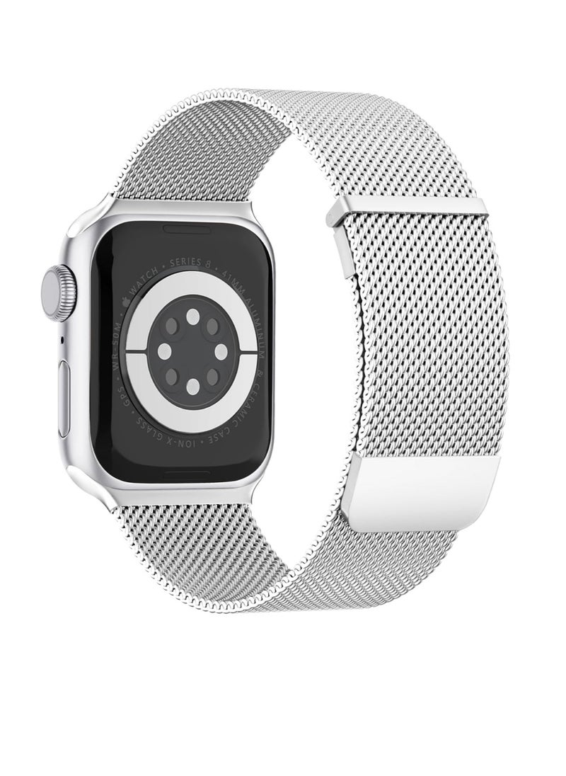 Generic Metal Magnetic Band Compatible with Apple Watch Bands 38mm 40mm 41mm Stainless Steel Mesh Loop Strap with Magnetic Clasp for iWatch  - Image 1