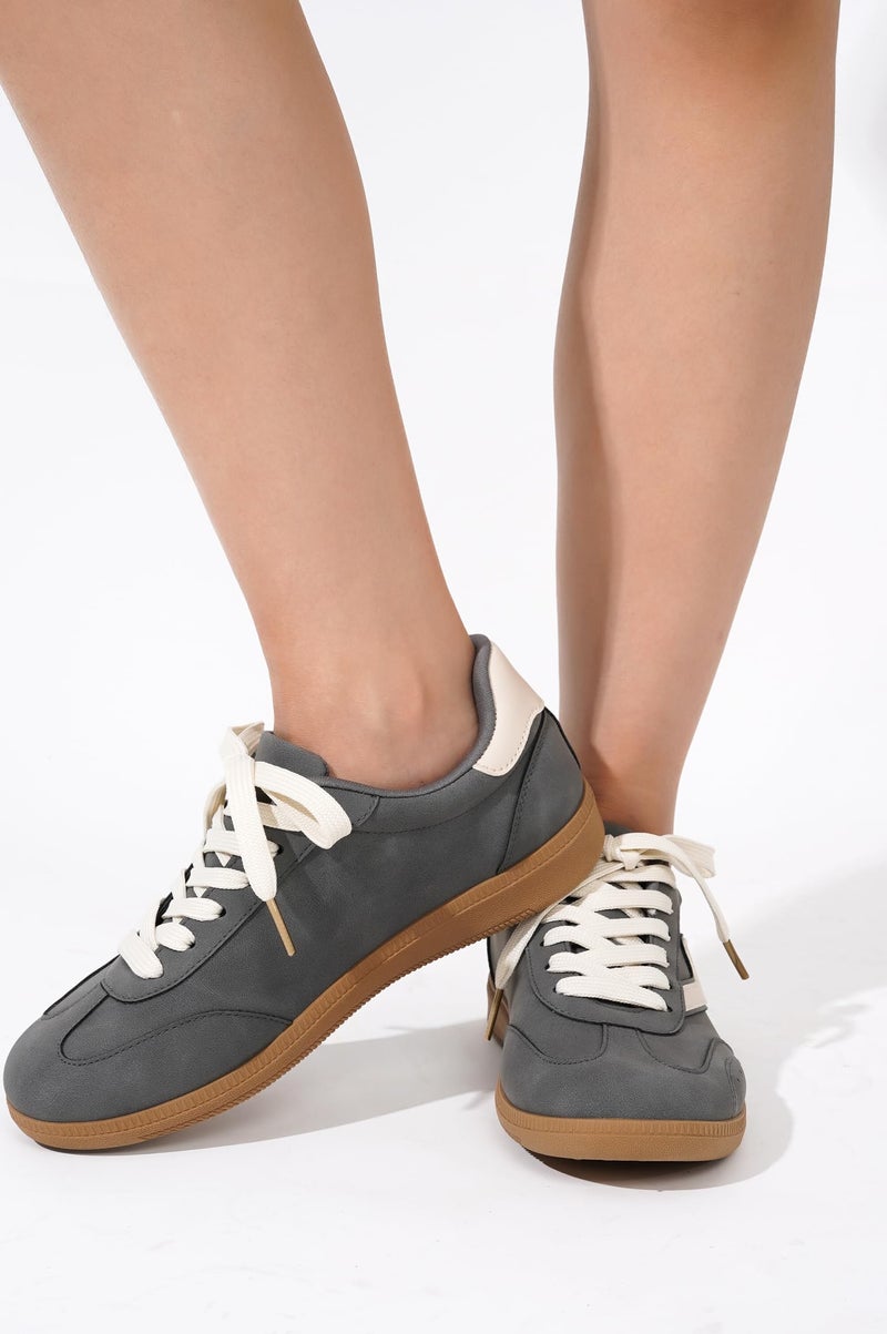 Project Cloud Fashion Sneakers for Women 2026 - Lace-Up Shoes Trendy Women Sneakers with Memory Foam Insole Women's Fashion Sneakers Non-Slip Womens Shoes (Irita, Grey,8) - Image 2