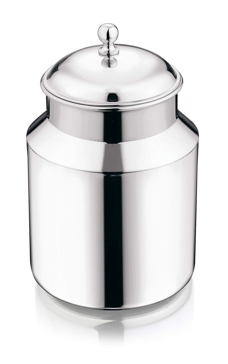 Mukti Kitchenware Private limited Mukti Kitchenware Private limited Premium Stainless Steel Milk Can with Handle and Lid for Storing Liquid Items Oil Ghee Dabba Container Burni 1750ml Silver - Image 5