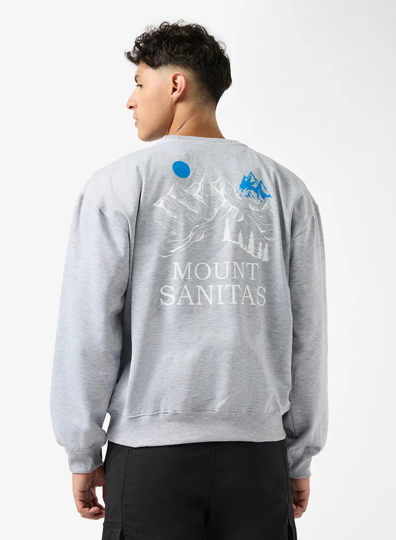 سفنتي فايف Oversized Graphic Sweatshirt