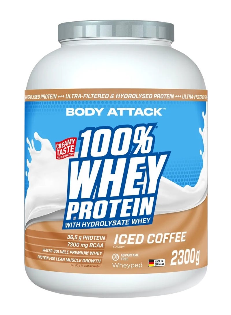 Body Attack 100% بروتين مصل اللبن 2.3 كجم قهوة مثلجة