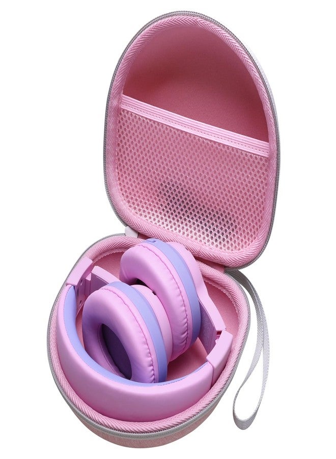 XANAD Kids Headphone Case Compatible with iClever BTH12 / HS19 / BTH26 / JBL JR320BT / JoySpark-T5 / Candy Bila BH03 / EarFun/IMYB/MIDOLA MD-B01 / noot Products Foldable Kids Headphones, Pink (Case Only) - Image 1