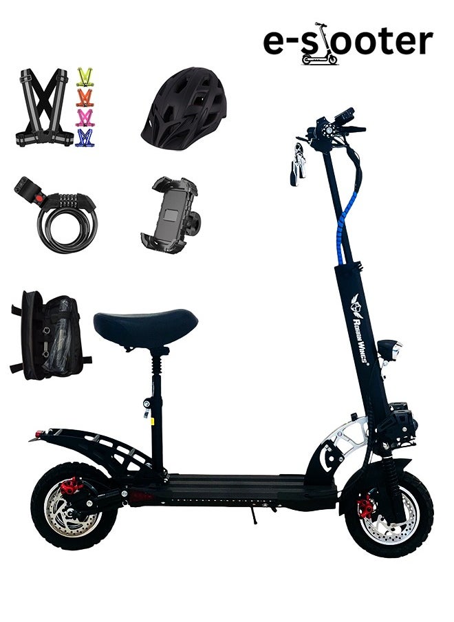 ROHAN WINGS Electric Scooter for Adults Rohan Wings QS4 | 25-30km Range | Powerful Motor | 48V 13AH Big Battery | Hi Speed | Dual Braking | Bluetooth Speaker | free accessories Helmet, Safety Belt, Mobile Holder, Pump, Tool Kit and Lock.  - Image 1