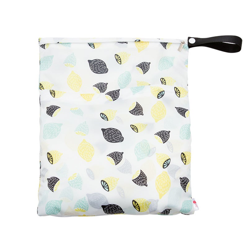 Diaper Bag Waterproof Diaper Storage Bag Double Zipper Diaper Pants Wet And Dry Bag Storage Bag 301-M - Image 5