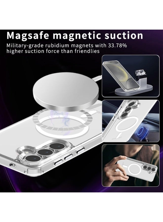 جراب شفاف لهاتف سامسونج جالاكسي S25 FE 5G [متوافق مع ماج سيف] [مغناطيس قوي] غطاء هاتف مغناطيسي رفيع وخفيف الوزن ومتين، شفاف لحماية معززة وأناقة - Image 5