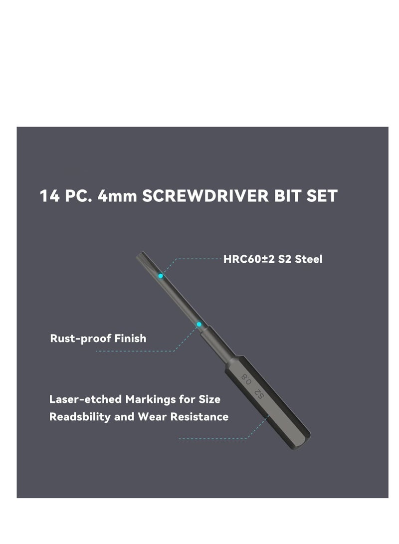 Excefore Precision Screwdriver Set, 18-Pieces Hobby and Repair Set, Portable Compact 4mm Bits, Slim Rotating Screwdriver for DIY PC, Phone, IT Hardware, Electronic Devices, Repair Watch  - Image 5