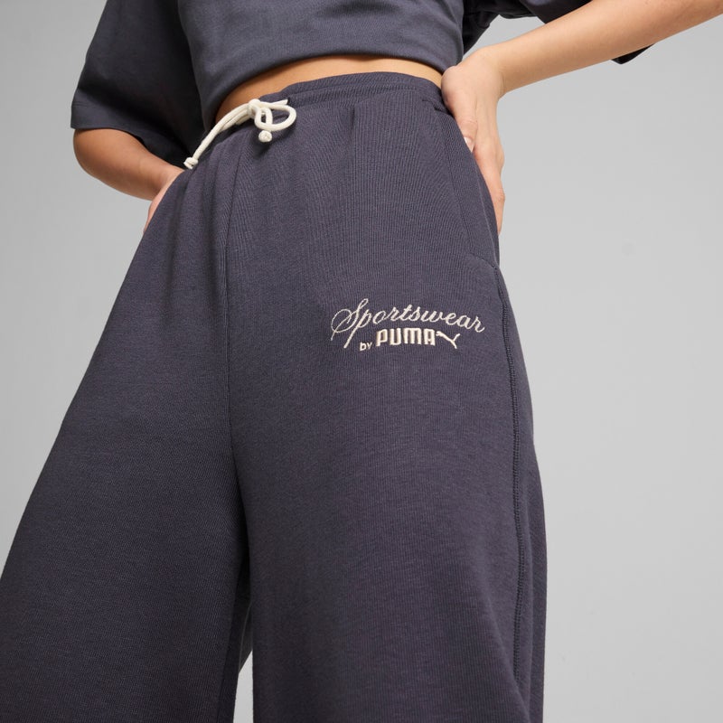 PUMA CLASSICS+ Womens Grey Relaxed Sweatpants - Image 2