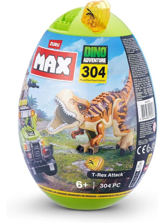 ZURU Max Build More Dino Adventure T-Rex Attack (300+ Pieces) - Image 2