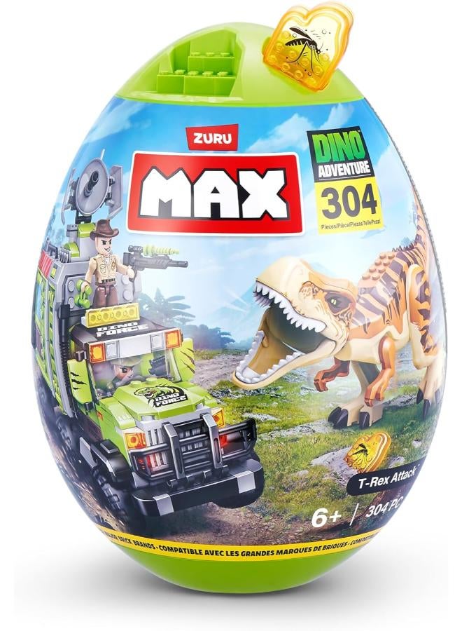 ZURU Max Build More Dino Adventure T-Rex Attack (300+ Pieces) - Image 3