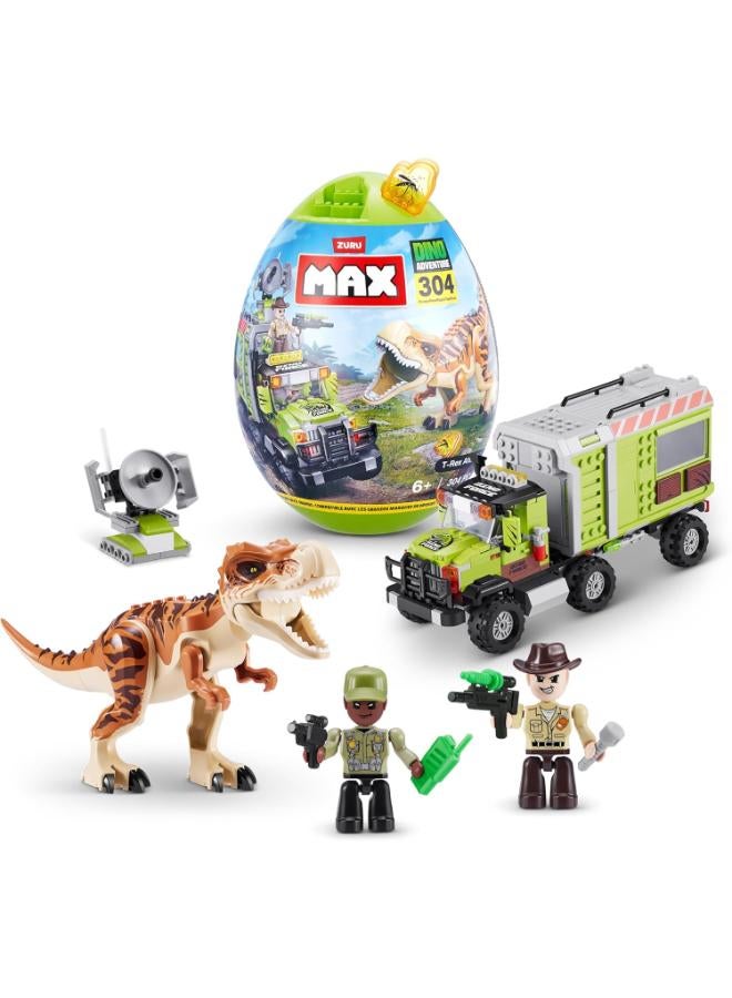 ZURU Max Build More Dino Adventure T-Rex Attack (300+ Pieces) - Image 1