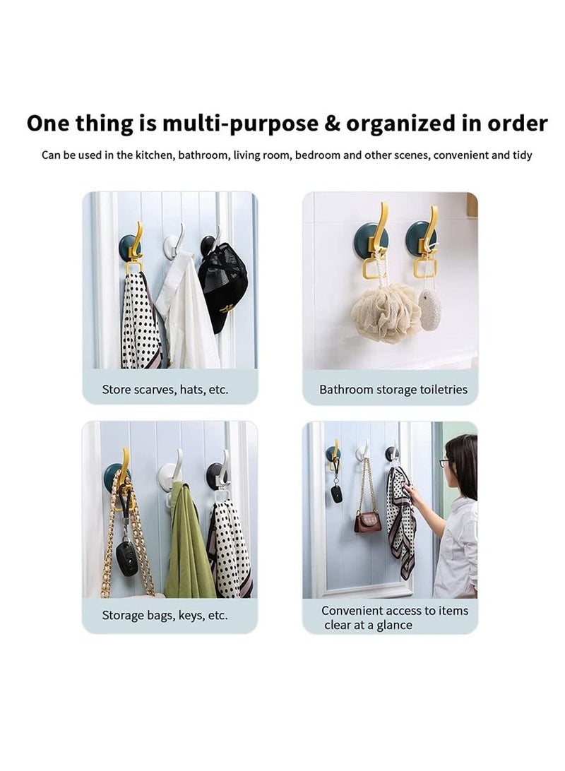 Self Adhesive Hooks Heavy Duty Bathroom Door Office Home Kitchen Stick on for Hanging Coats Towels Keys Waterproof, No Drill Glue Needed - 3 Pack (White Blue Black) - Image 4