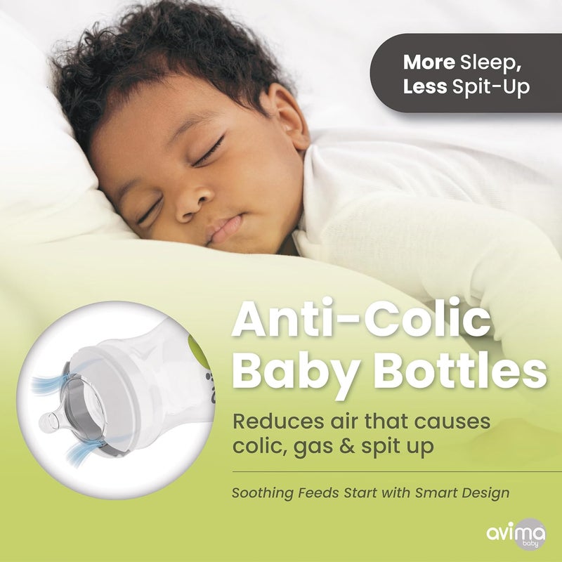 Avima Baby Anti Colic Nipples for Wide Neck Bottles Silicone Breast Like Nipples  6 to 9 Months Fast Flow Level 3 Pack of 6 - Image 3