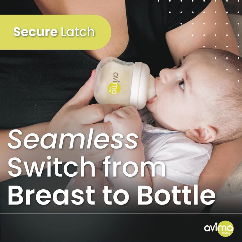 Avima Baby Anti Colic Nipples for Wide Neck Bottles Silicone Breast Like Nipples  6 to 9 Months Fast Flow Level 3 Pack of 6 - Image 4