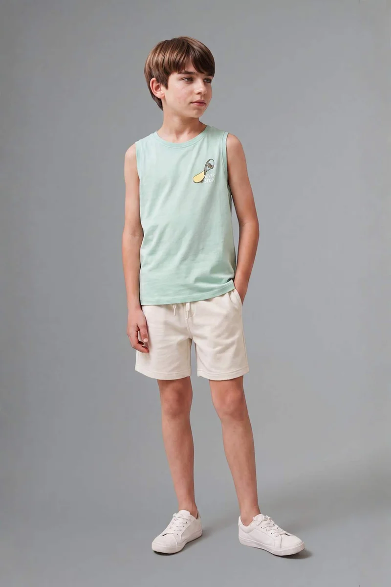 DeFacto Boy Regular Fit Slogan Tank Top
