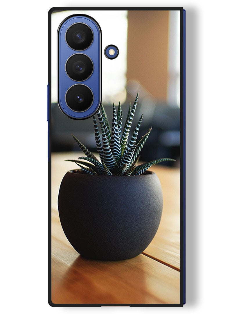 Theodor Case Compatible with Samsung Galaxy Z Fold 7 - 8 Inch Protection Shockproof Bumper Cover houseplant_pot_table - Image 1