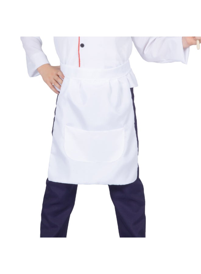 Ciao زي الطباخ الكبير للأطفال LARGE | زي الطباخ الصغير مع قبعة ومئزر | ملابس دور مطبخ للأولاد والبنات لحفلات، كرنفال وهالوين - Image 3