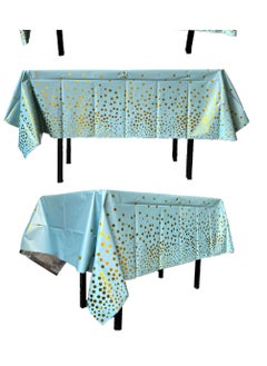 Party Gold dot gradient party dust and oil-proof disposable tablecloth birthday party dessert table sign-in table cloth( (Size: 137cm×274cm) 