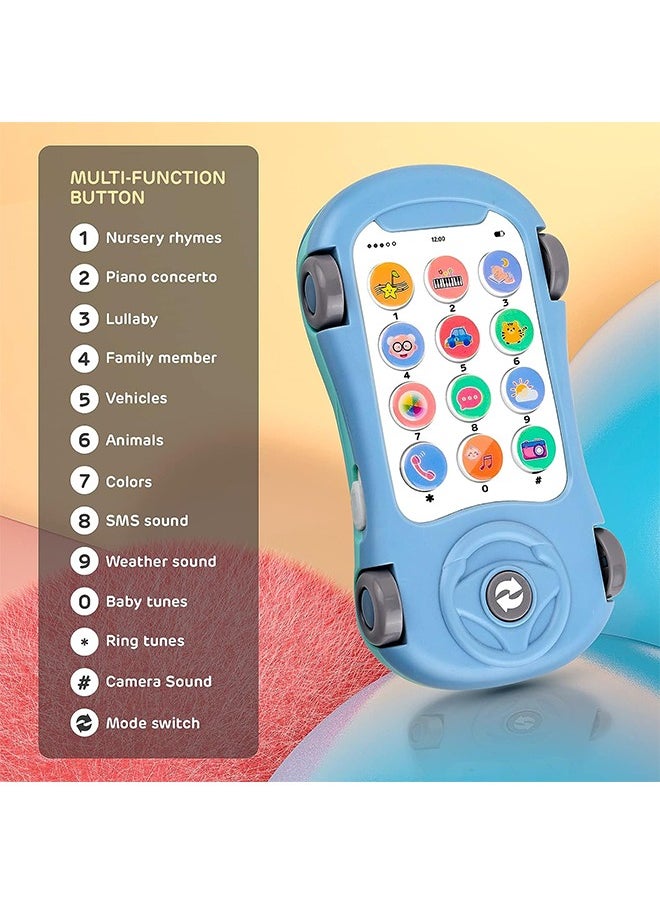 Ant - Baby Cell Phone Cars Toy, Early Education Learning Baby Musical Car Phone Toys with Star Light and Sound, Multi Function Kids Pretend Phone for Learn Call Chat for Toddlers 1 2 3 Year Old Boys Girls - Image 1