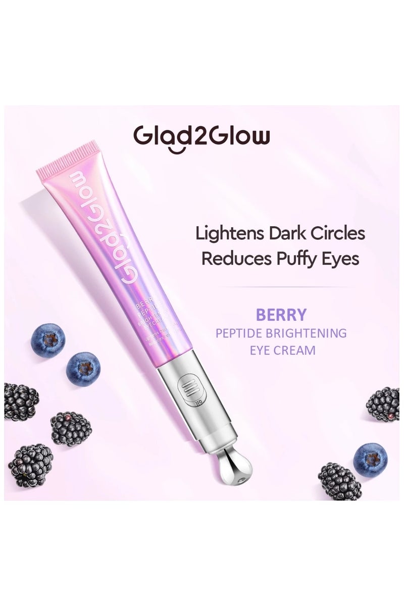 Glad2Glow Berry Peptide Brightening Eye Cream with Retinol – Anti-Wrinkle Eye Care (15g) - Image 1