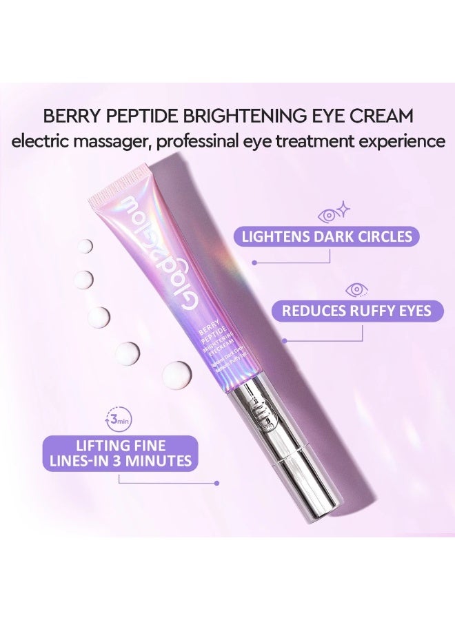 Glad2Glow Berry Peptide Brightening Eye Cream with Retinol – Anti-Wrinkle Eye Care (15g) - Image 3