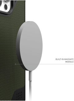 Urban Armor Gear UAG Metropolis LT MagSafe for iPhone 16 Pro Max Case Cover [18 Feet Drop tested]  - Kevlar Olive  - Image 5