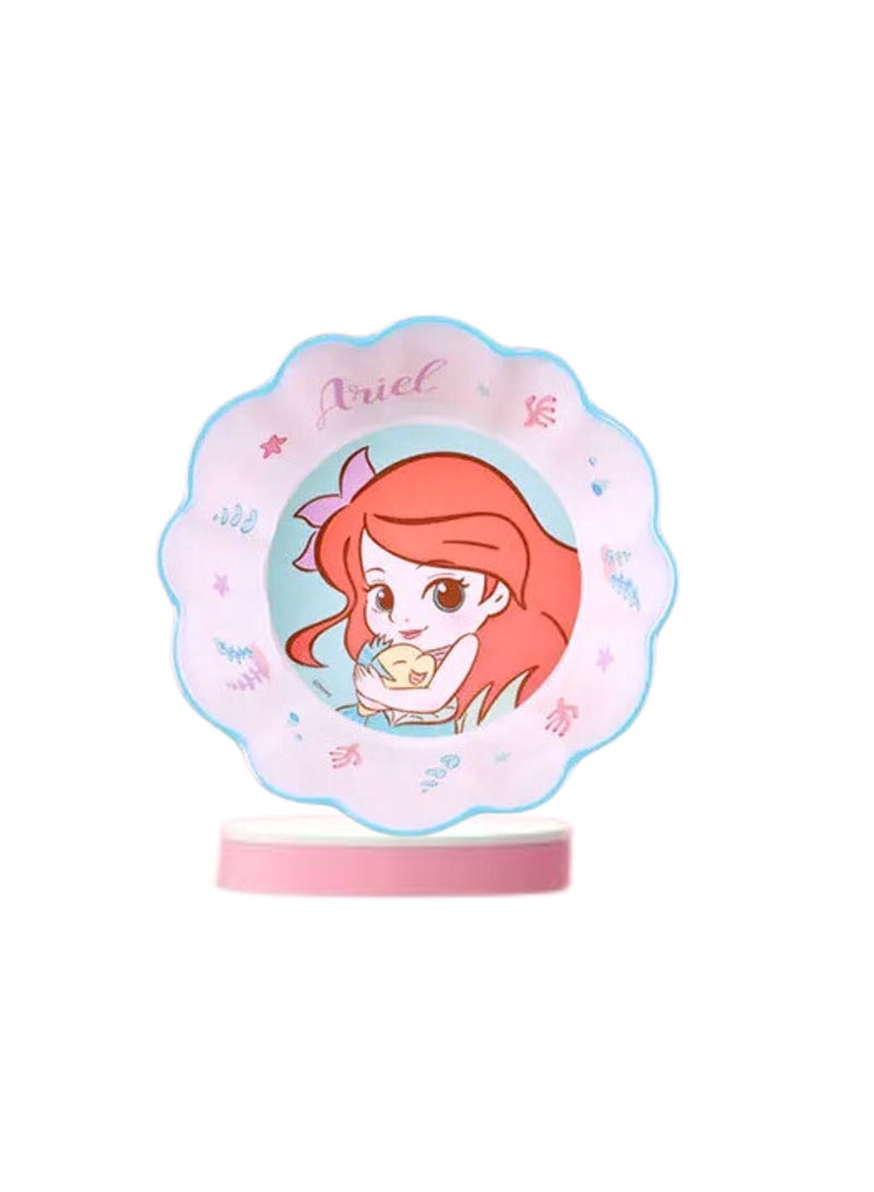 ديزني وعاء أرييل برينسيس للأطفال – طبق رائع ومتين للاستمتاع بوقت تناول الطعام - Image 1