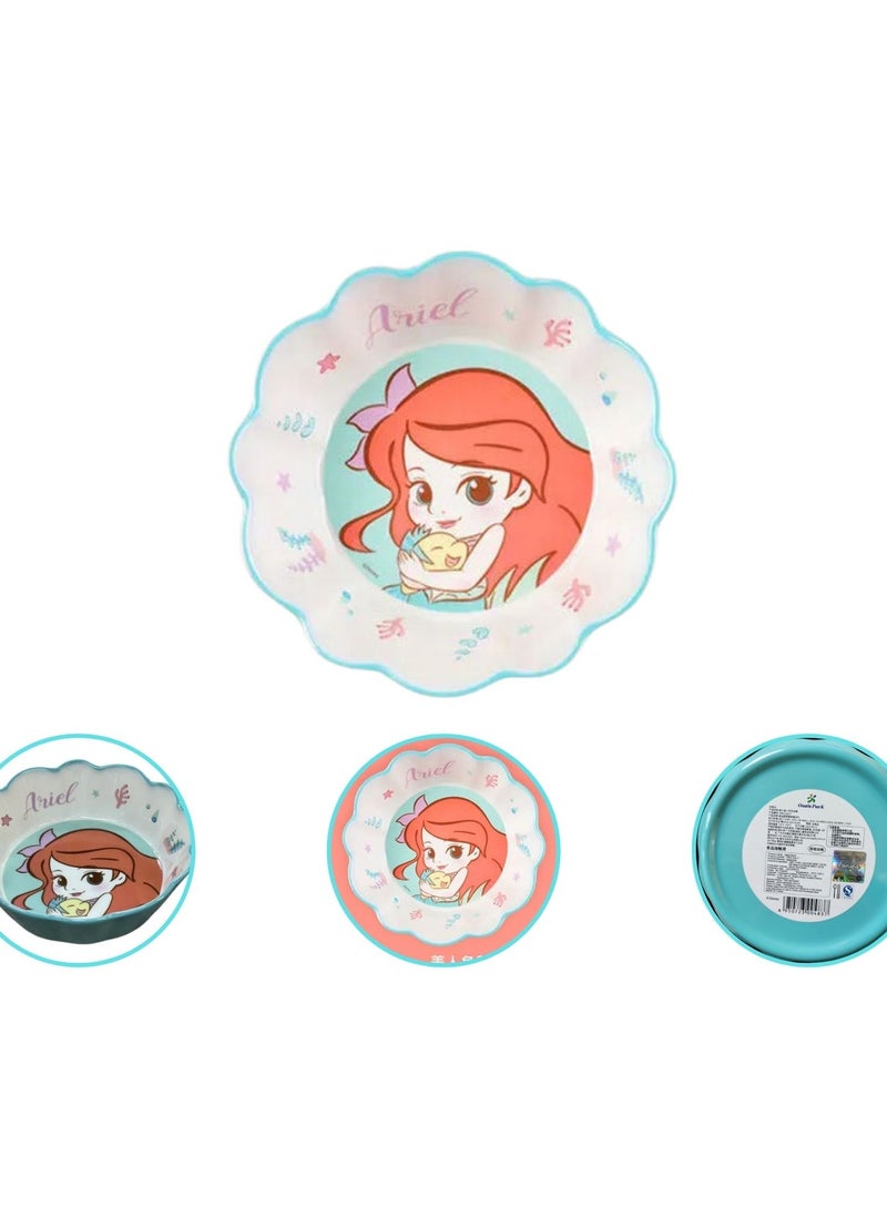 ديزني وعاء أرييل برينسيس للأطفال – طبق رائع ومتين للاستمتاع بوقت تناول الطعام - Image 2