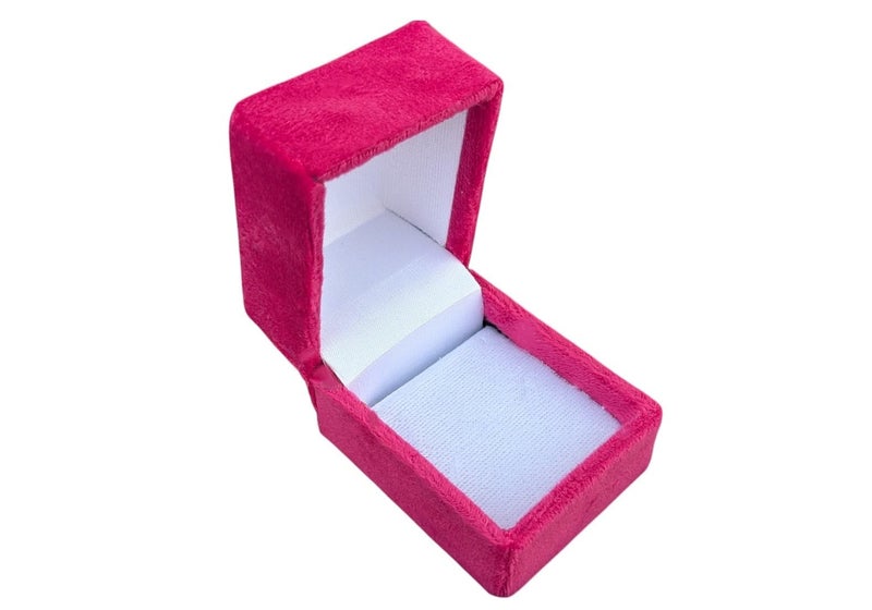 Luxury Soft Velvet Jewelry Box - Suitable for Rings, Pendants and Gifts (Pink) - Image 1