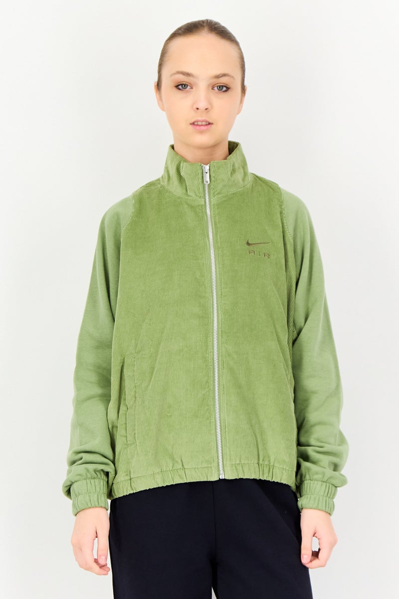 Nike Women Sportswear Fit Long Sleeve Outdoor Jackets, Olive - Image 1