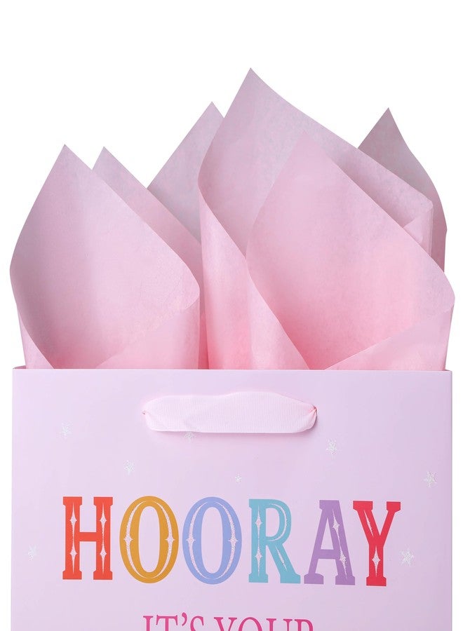 SUNCOLOR 13" Large Birthday Gift Bag with Tissue Paper&Greeting Card-For Kids,Moms,Girls' Birthday - Image 4