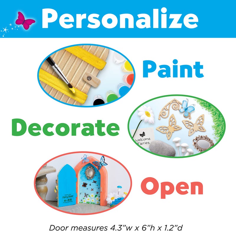 Creativity for Kids Butterfly Fairy Door Kit - Painting Arts and Crafts for Kids, Creative Gifts for Girls and Boys (Ages 6+) - Image 4