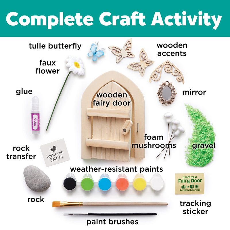 Creativity for Kids Butterfly Fairy Door Kit - Painting Arts and Crafts for Kids, Creative Gifts for Girls and Boys (Ages 6+) - Image 3
