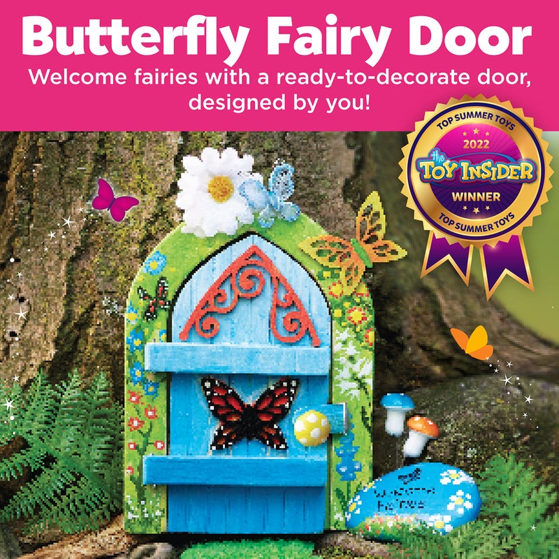 Creativity for Kids Butterfly Fairy Door Kit - Painting Arts and Crafts for Kids, Creative Gifts for Girls and Boys (Ages 6+) - Image 2