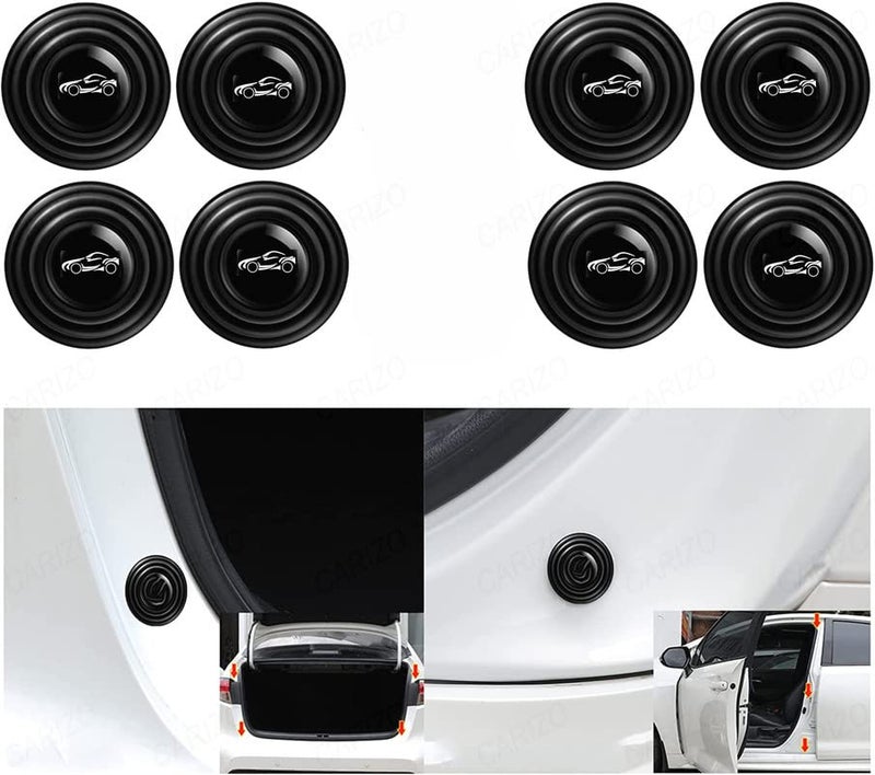 CARIZO Car Door Shock Absorber, Pack of 8 Door Soundproof Stickers, Door Edge Guard Cushion Car Door Shock Absorbing Compatible with Mahindra XUV 700 - Image 1